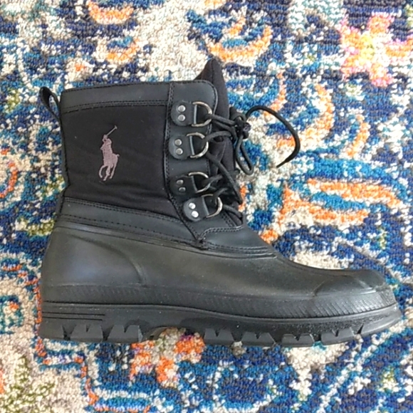 RALPH LAUREN POLO LARGE LOGO CRETWICK RUBBER WINTER BOOTS MENS 12D - Picture 8 of 13